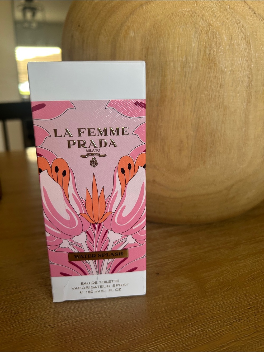 Prada La Femme Water Splash - Pink & Orange Floral Box